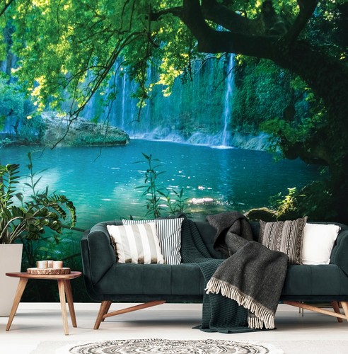 Wasserfall wald natur vlies - natur,