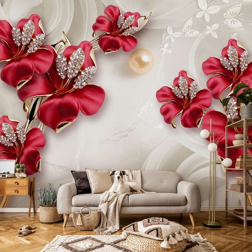 Vlies fototapete blumen - vlies, 3d