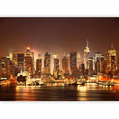 New york nacht fototapete - york,