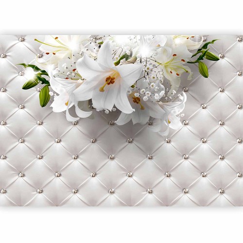 Lederoptik diamant blumen - diamant,