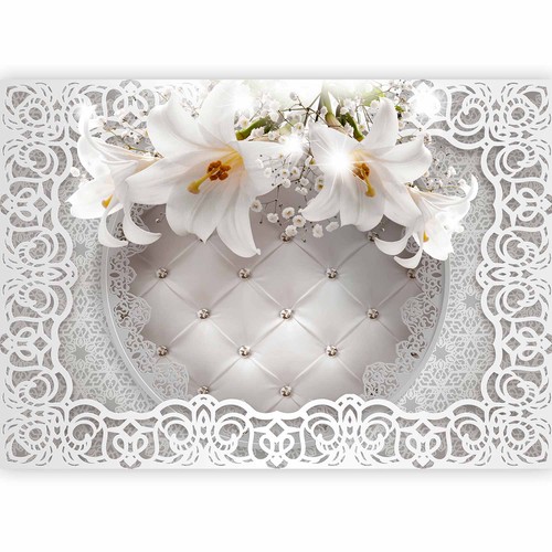 Lederoptik diamant blumen - lederoptik,