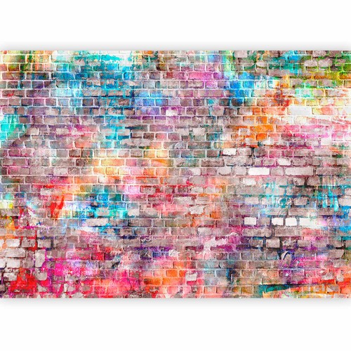 Steinwand ziegel mauer bunt - steinwand,