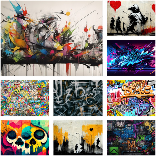 Vlies fototapete bunt - fototapete, graffiti